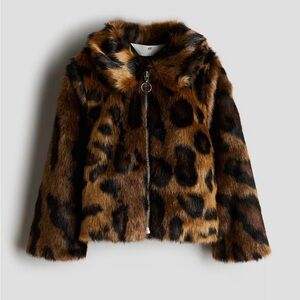 H&M Women's Faux Fur Leopard Jacket